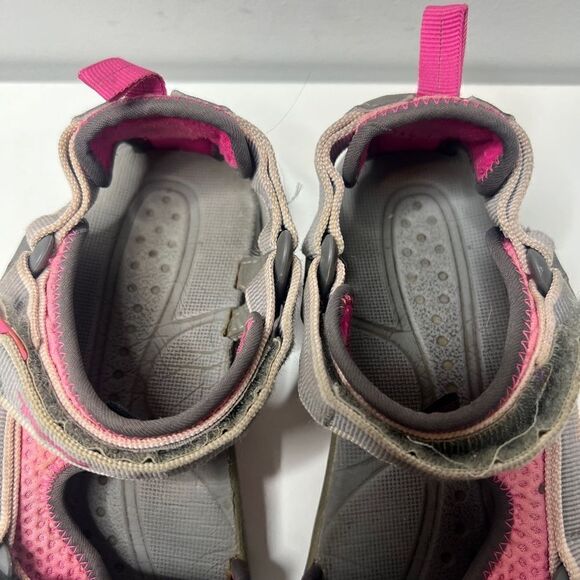 Teva Girls Kids Size 3 Hydro Water Hiking Sandals Pink Grey - Picture 5 of 7